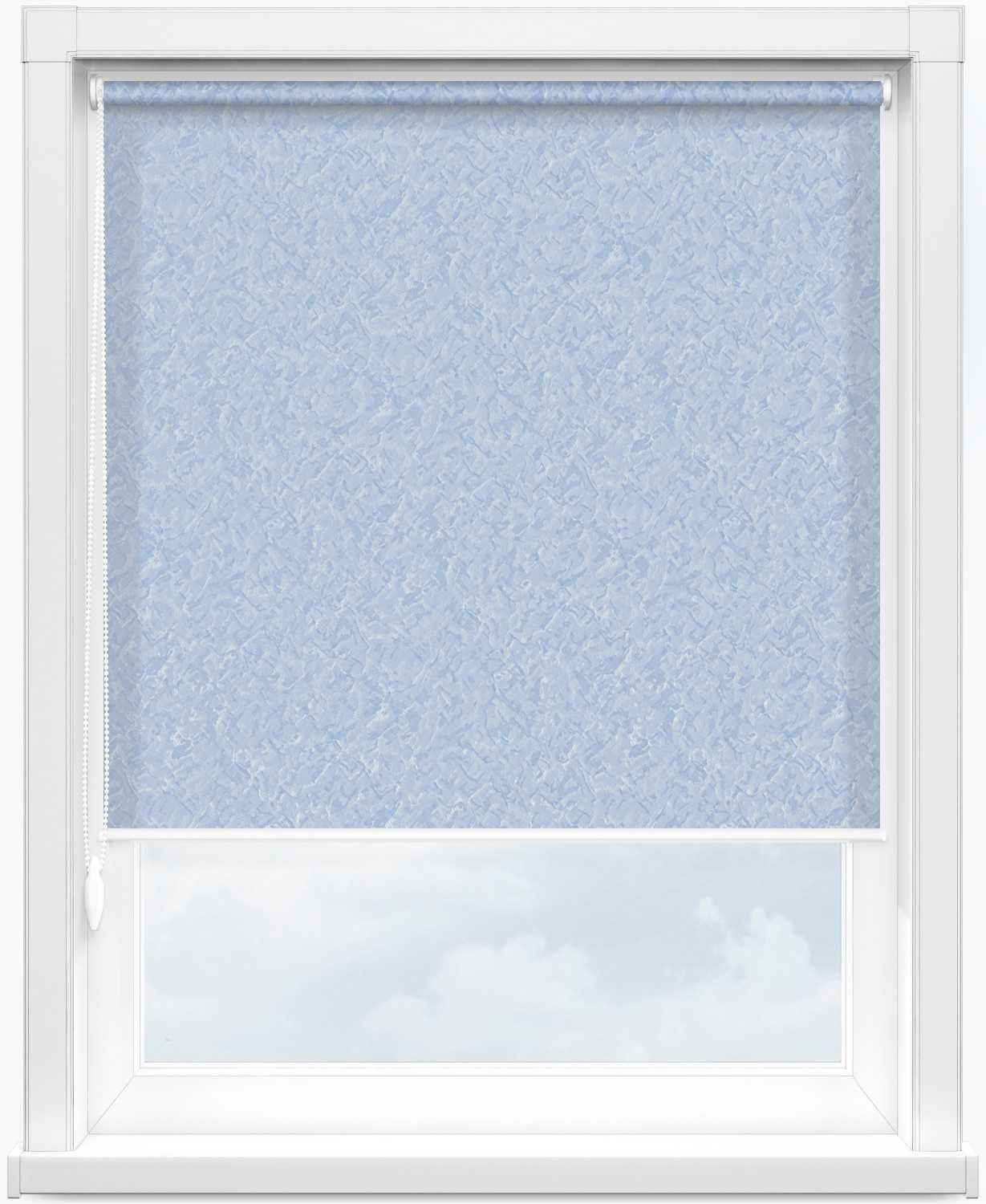 Рулонные шторы ШЁЛК 5172 морозно-голубой(светлый)