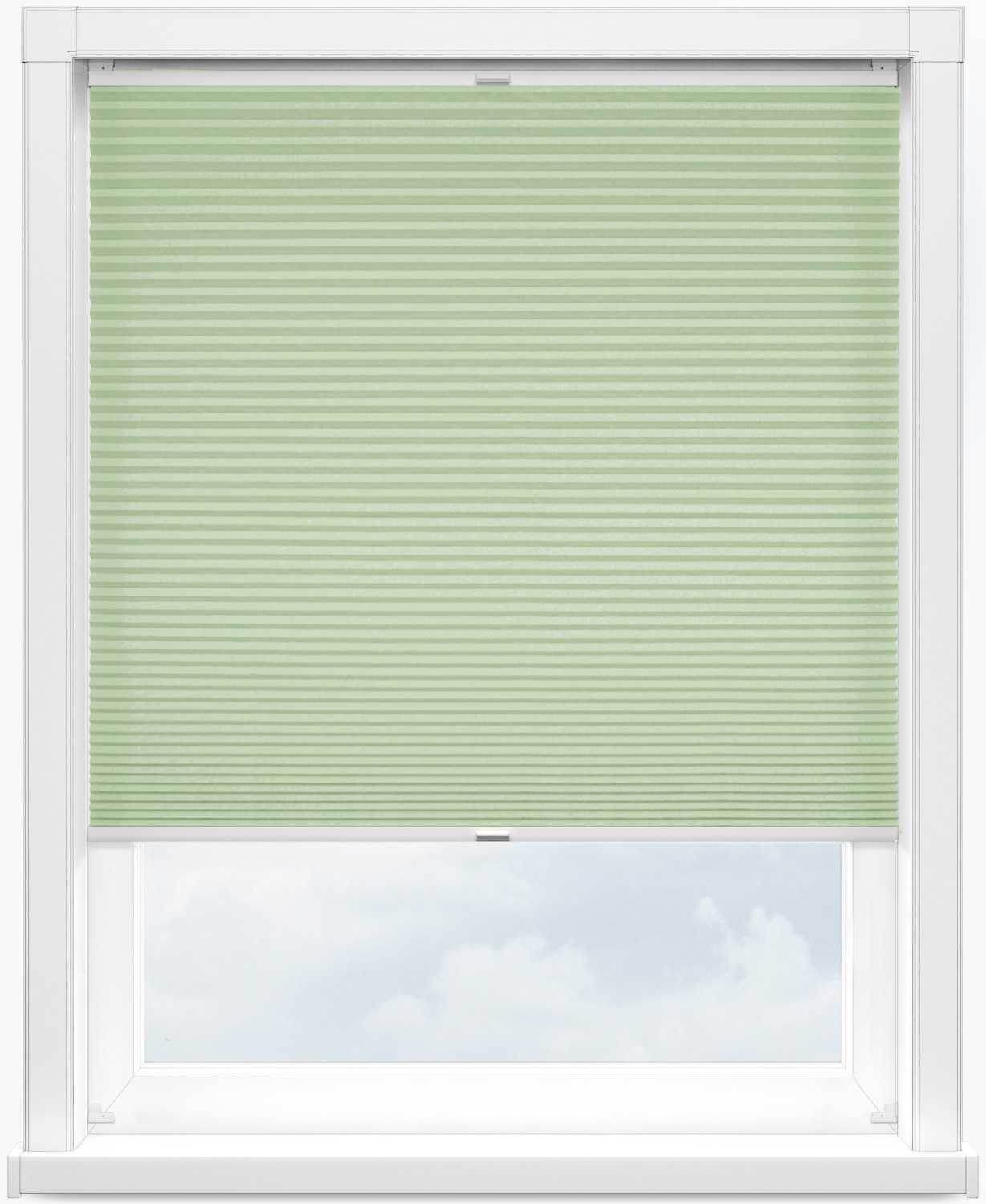 Рулонные шторы Гофре Креп 5540 светло-зеленый