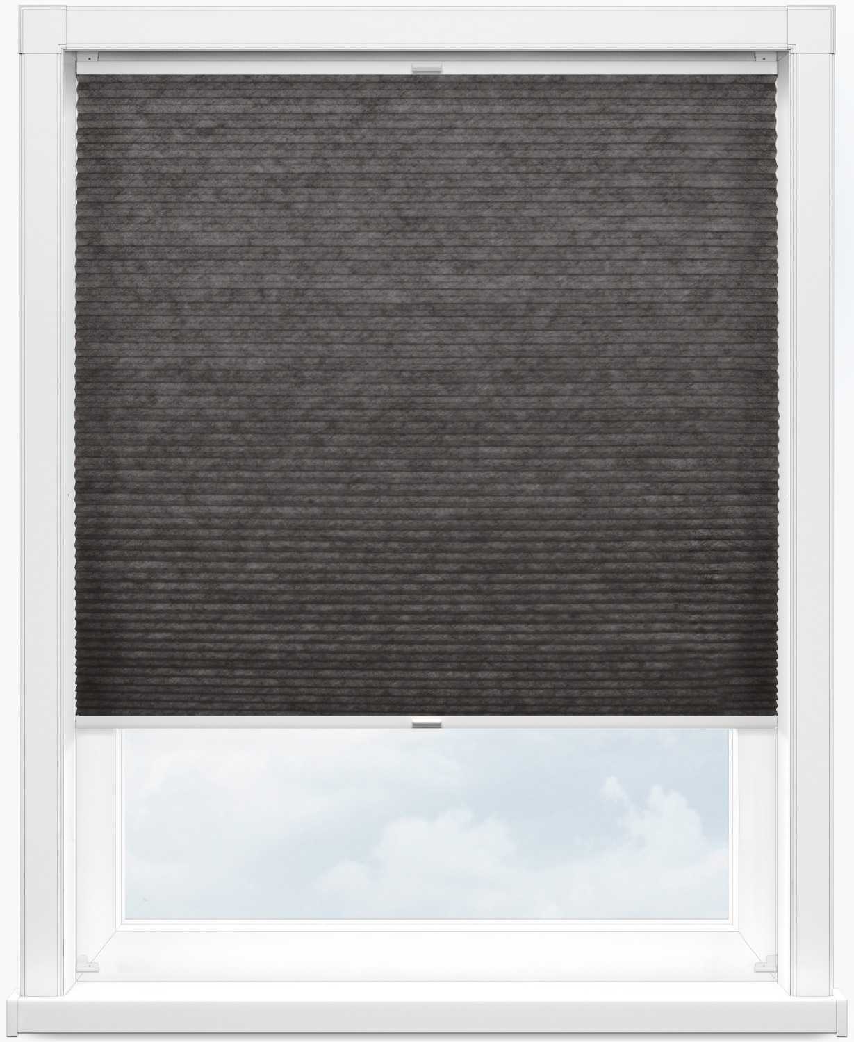 Рулонные шторы Гофре Сатин 1881 темно-серый