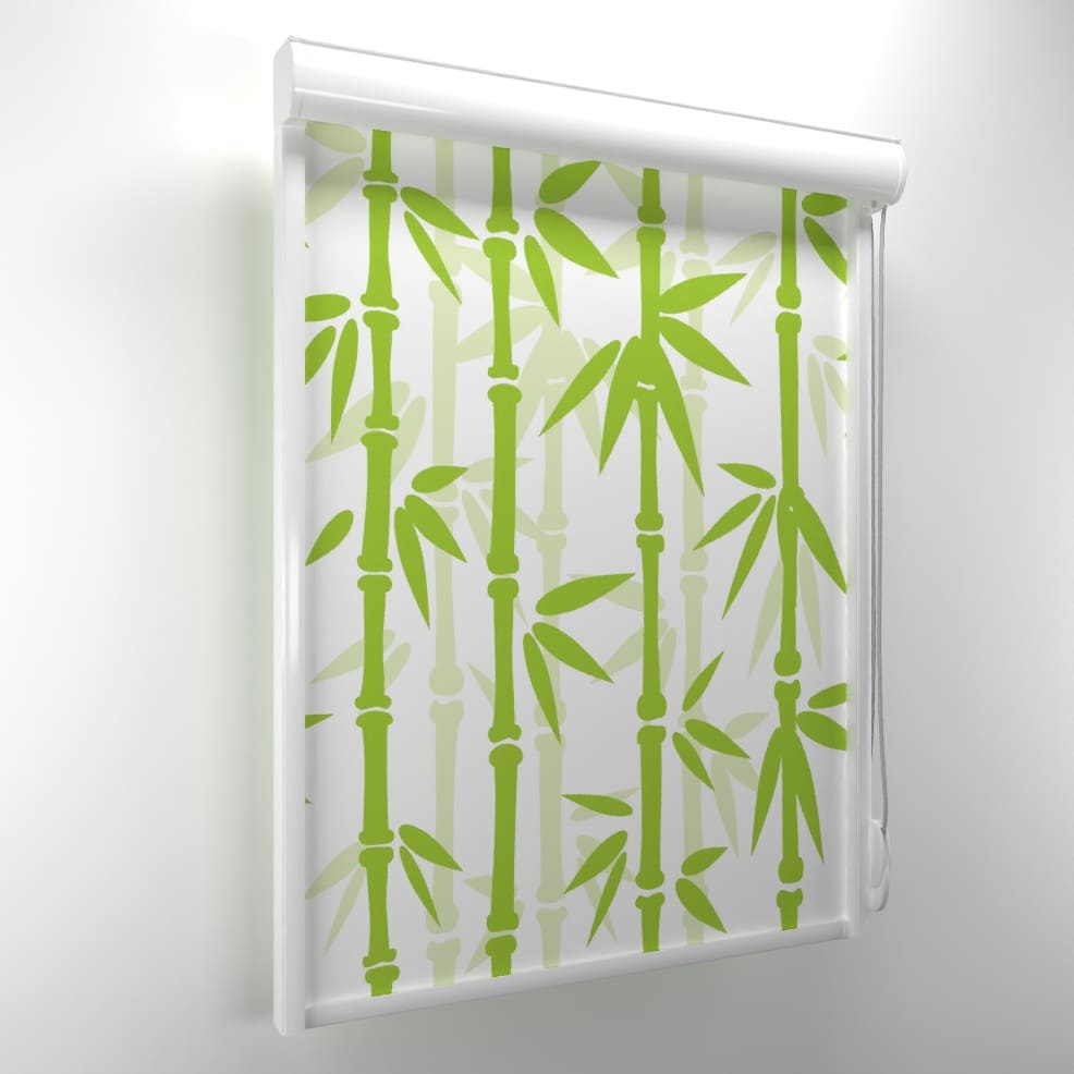 Кассетные рулонные шторы Бамбук Зеленый