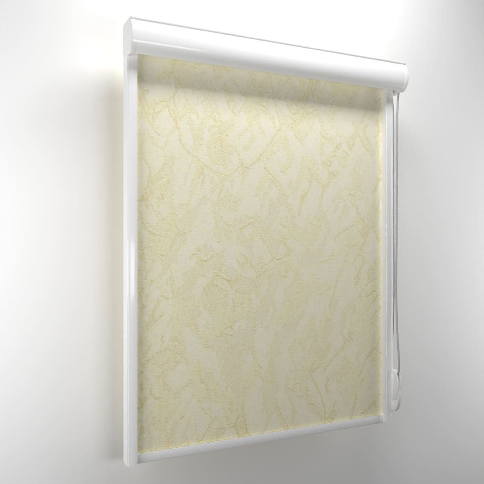 Рулонные шторы UNI Silk Milk Белый